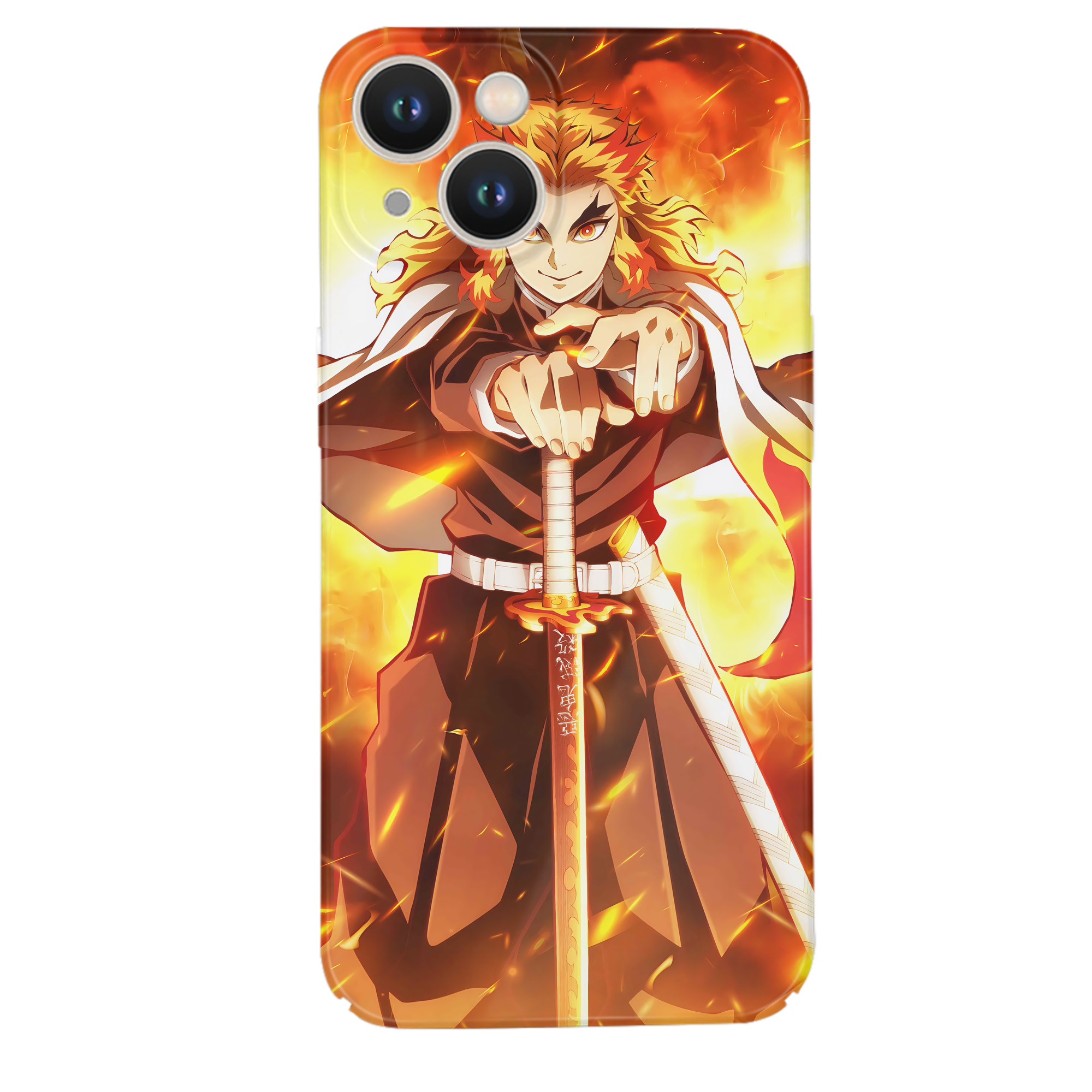 （画像用） 炎柱-煉󠄁獄 杏寿郎／れんごく きょうじゅろう Rengoku Kyoujurou 【iPhone 14シリーズ対応】ハードケース